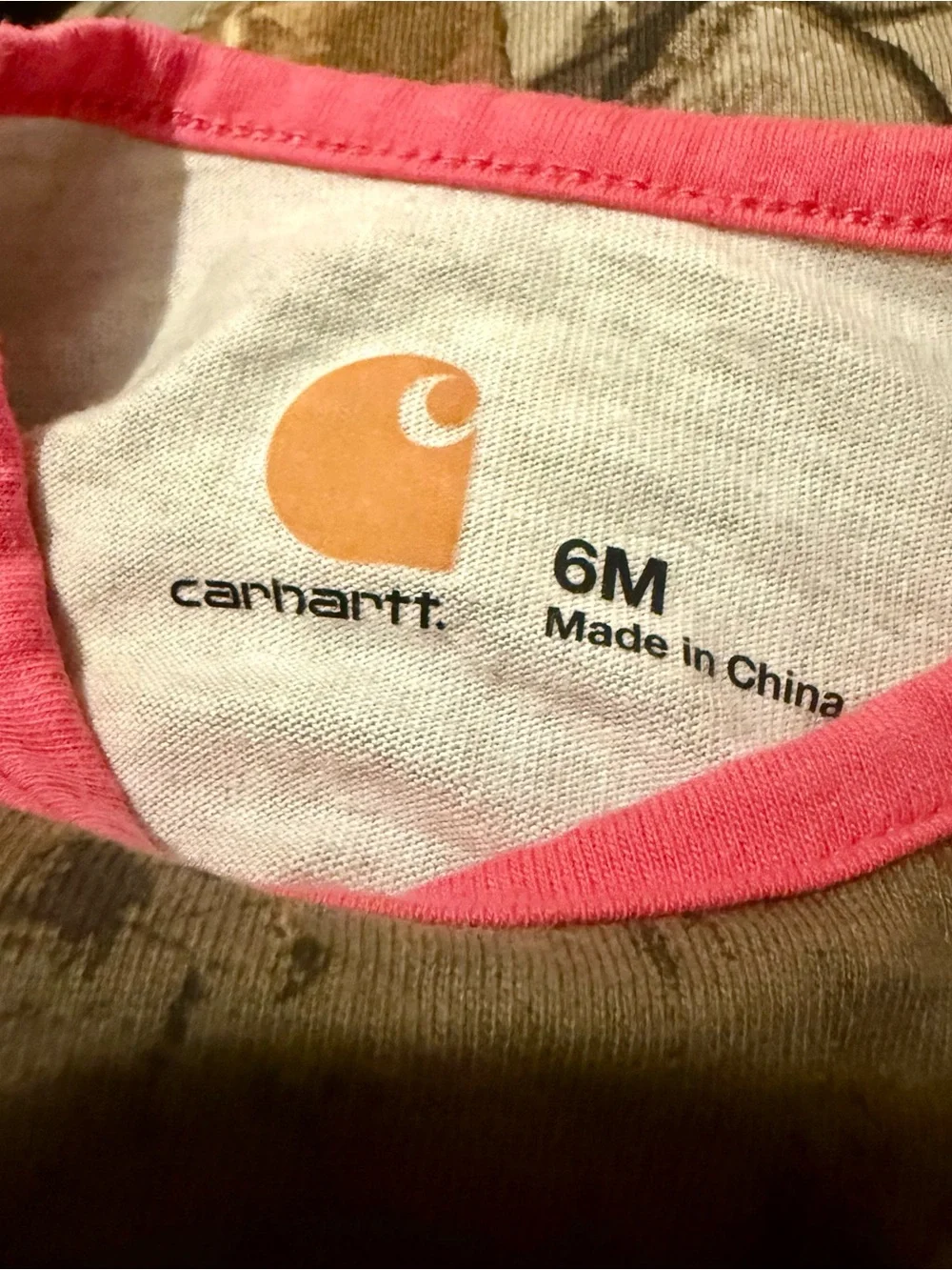 Size 6 month Carhartt onsie